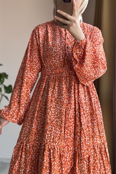 Çiçek Bahçesi Elbise - 0008
