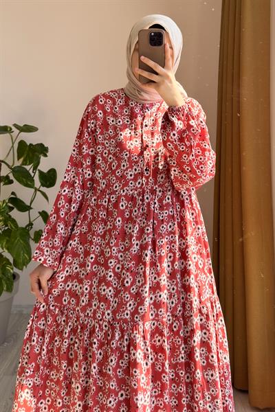 Çiçek Bahçesi Elbise - 0009