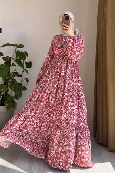 Çiçek Bahçesi Elbise - 0009