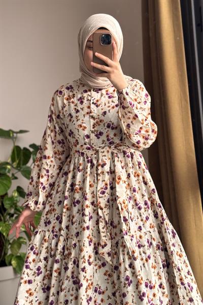 Çiçek Bahçesi Elbise - 0015