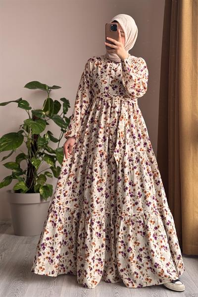 Çiçek Bahçesi Elbise - 0015