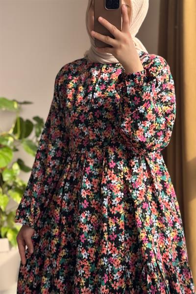 Çiçek Bahçesi Elbise - 0017