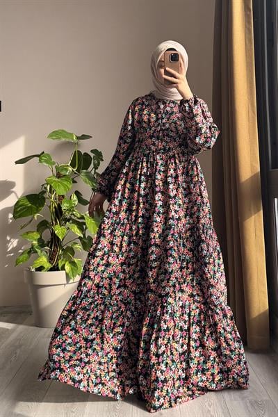 Çiçek Bahçesi Elbise - 0017