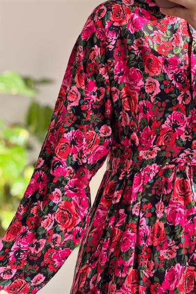 Çiçek Bahçesi Elbise - 0019