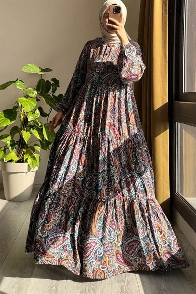 Çiçek Bahçesi Elbise - 0020