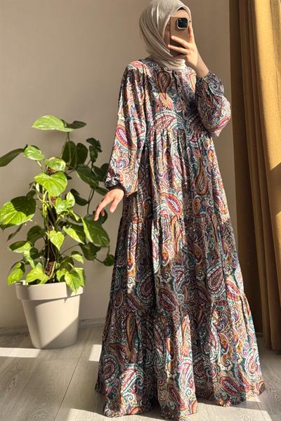 Çiçek Bahçesi Elbise - 0020