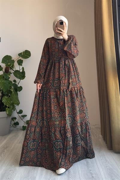 Çiçek Bahçesi Elbise - 0022