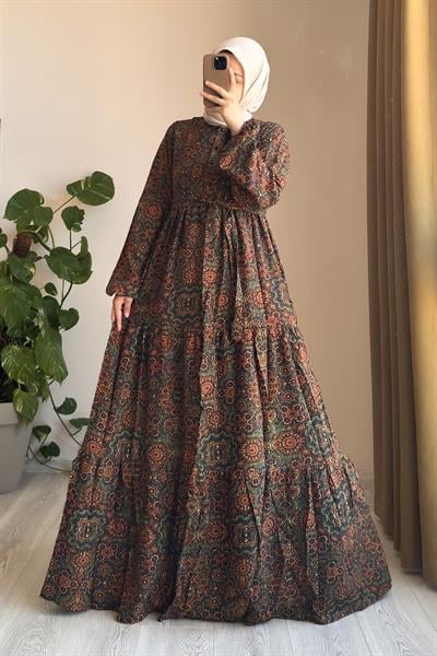 Çiçek Bahçesi Elbise - 0022