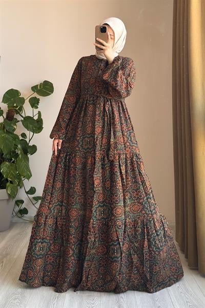 Çiçek Bahçesi Elbise - 0022