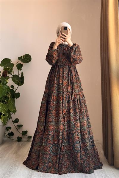 Çiçek Bahçesi Elbise - 0022