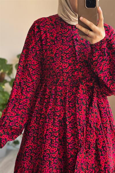 Çiçek Bahçesi Elbise - 0024