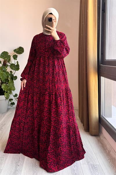 Çiçek Bahçesi Elbise - 0024