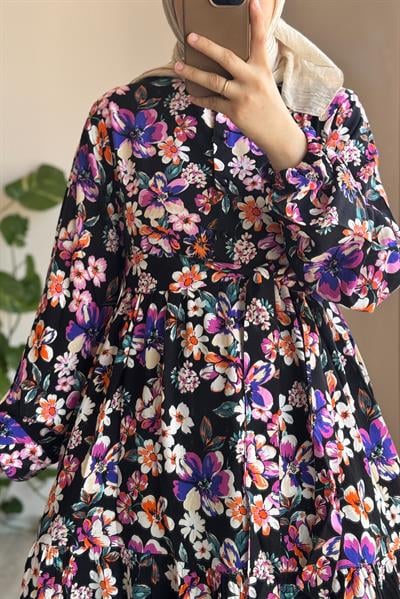Çiçek Bahçesi Elbise - 0026
