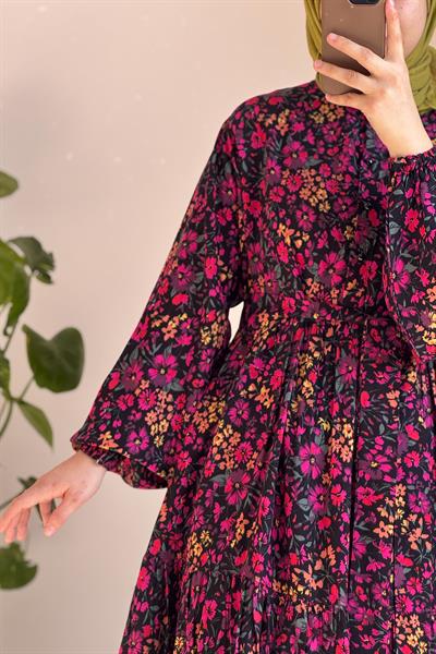 Çiçek Bahçesi Elbise - 0027