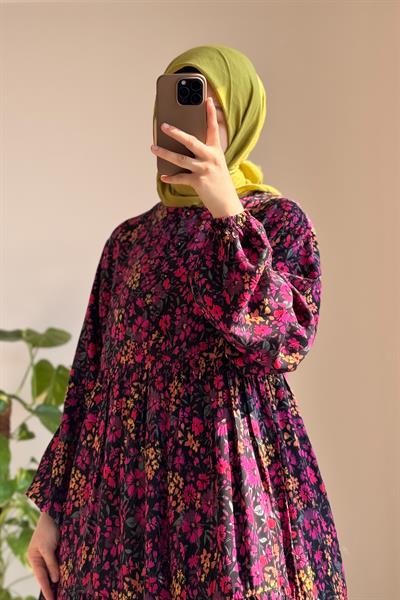 Çiçek Bahçesi Elbise - 0027