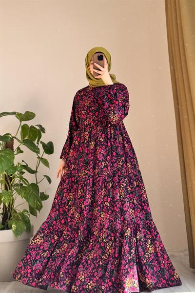 Çiçek Bahçesi Elbise - 0027