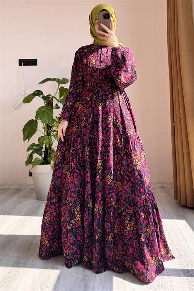 Çiçek Bahçesi Elbise - 0027