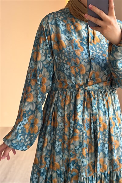 Çiçek Bahçesi Elbise - 0032