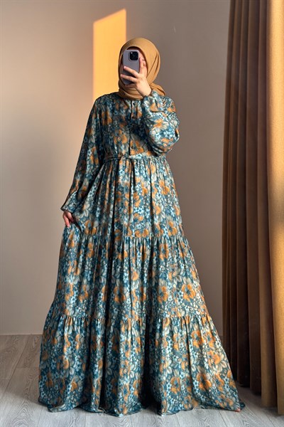 Çiçek Bahçesi Elbise - 0032