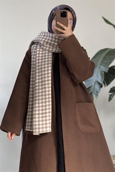 Kışlık Omuz Şalı - Bej