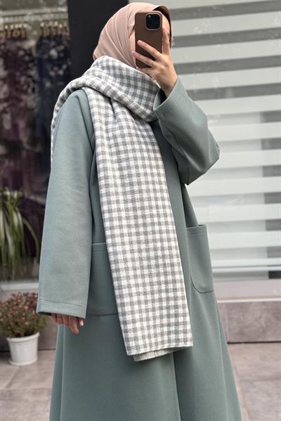 Kışlık Omuz Şalı - Mint yeşil