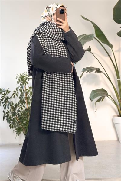 Kışlık Omuz Şalı - Siyah