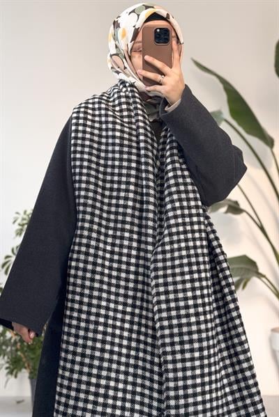 Kışlık Omuz Şalı - Siyah