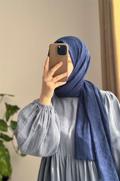 Classic Müslin Elbise - Gri