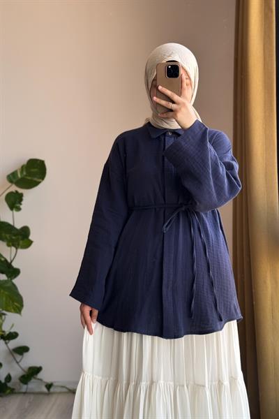 Classic Müslin Gömlek - Lacivert