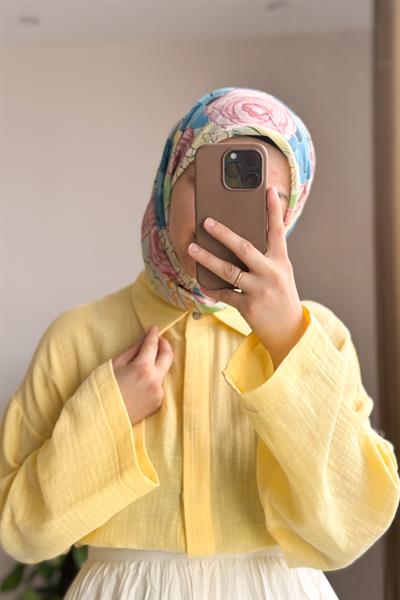 Classic Müslin Gömlek - Limon sarı