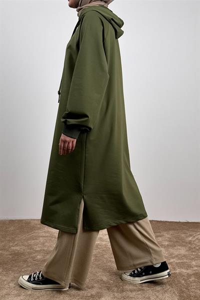 Classic Uzun Tunik - Haki yeşil