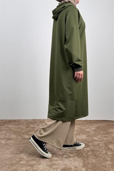 Classic Uzun Tunik - Haki yeşil