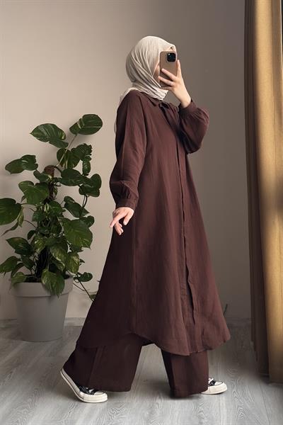 Cool Müslin Takım - Acı kahve