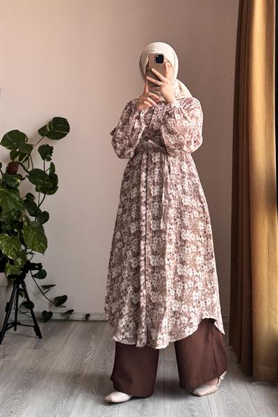 Cool Müslin Takım - Kahve desen