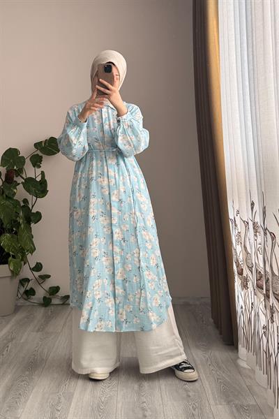 Cool Müslin Takım - Mavi desen