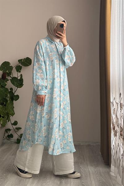 Cool Müslin Takım - Mavi desen