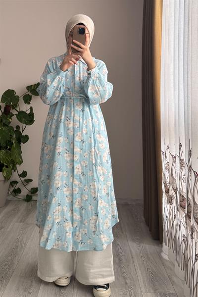 Cool Müslin Takım - Mavi desen