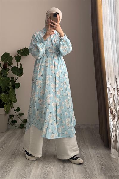 Cool Müslin Takım - Mavi desen