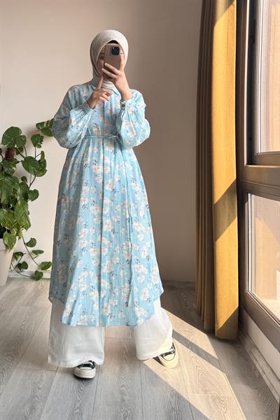 Cool Müslin Takım - Mavi desen