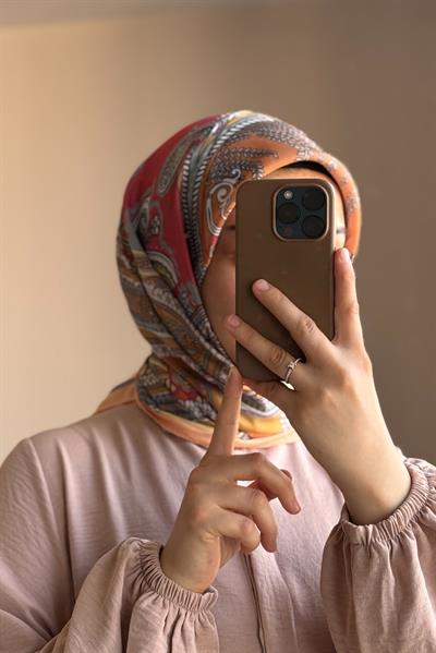 Desenli Eşarp - 0012