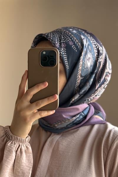 Desenli Eşarp - 0013