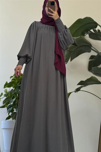 Ece Triko Elbise - Antrasit