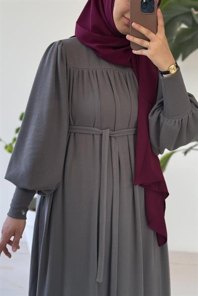 Ece Triko Elbise - Antrasit