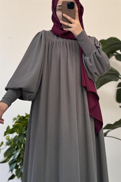 Ece Triko Elbise - Antrasit