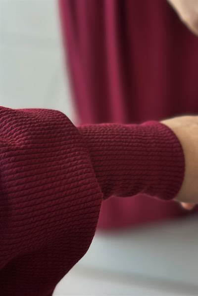 Ece Triko Elbise - Bordo