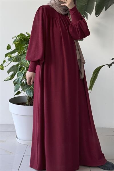 Ece Triko Elbise - Bordo