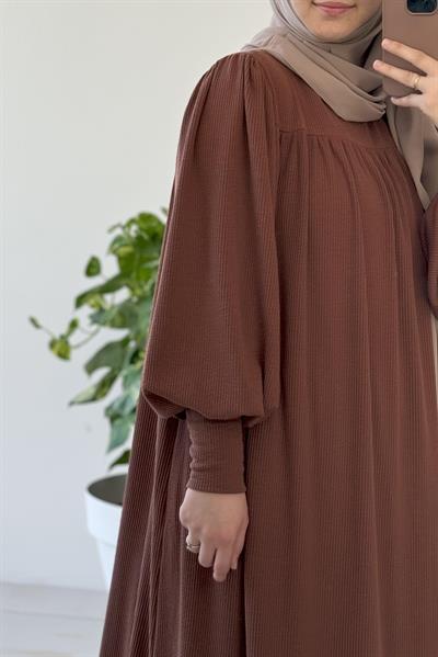 Ece Triko Elbise - Kahve