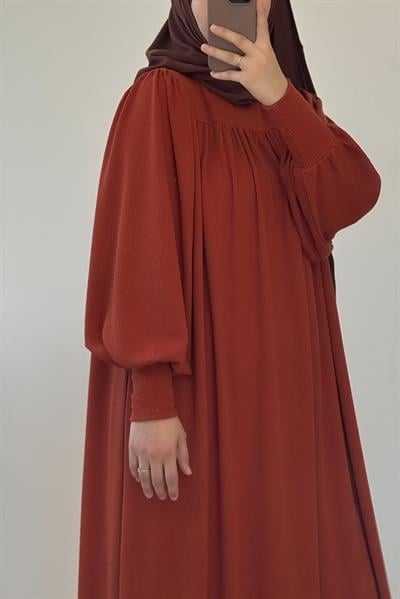 Ece Triko Elbise - Kiremit