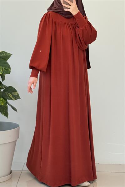 Ece Triko Elbise - Kiremit