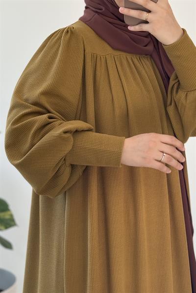 Ece Triko Elbise - Yosun yeşili